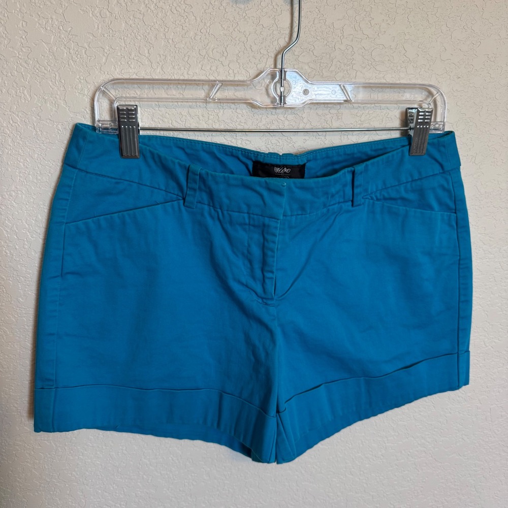Retro Y2K Indie Sleaze Mossimo Chino Shorts Size 8 Teal Blue